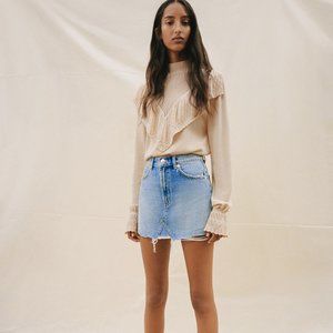 Zara Ruffled Knit Sweater